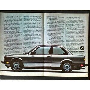 BMW 318i Sports Sedan "Ultimate Driving Machine" 2-page Vintage Print Ad 1983